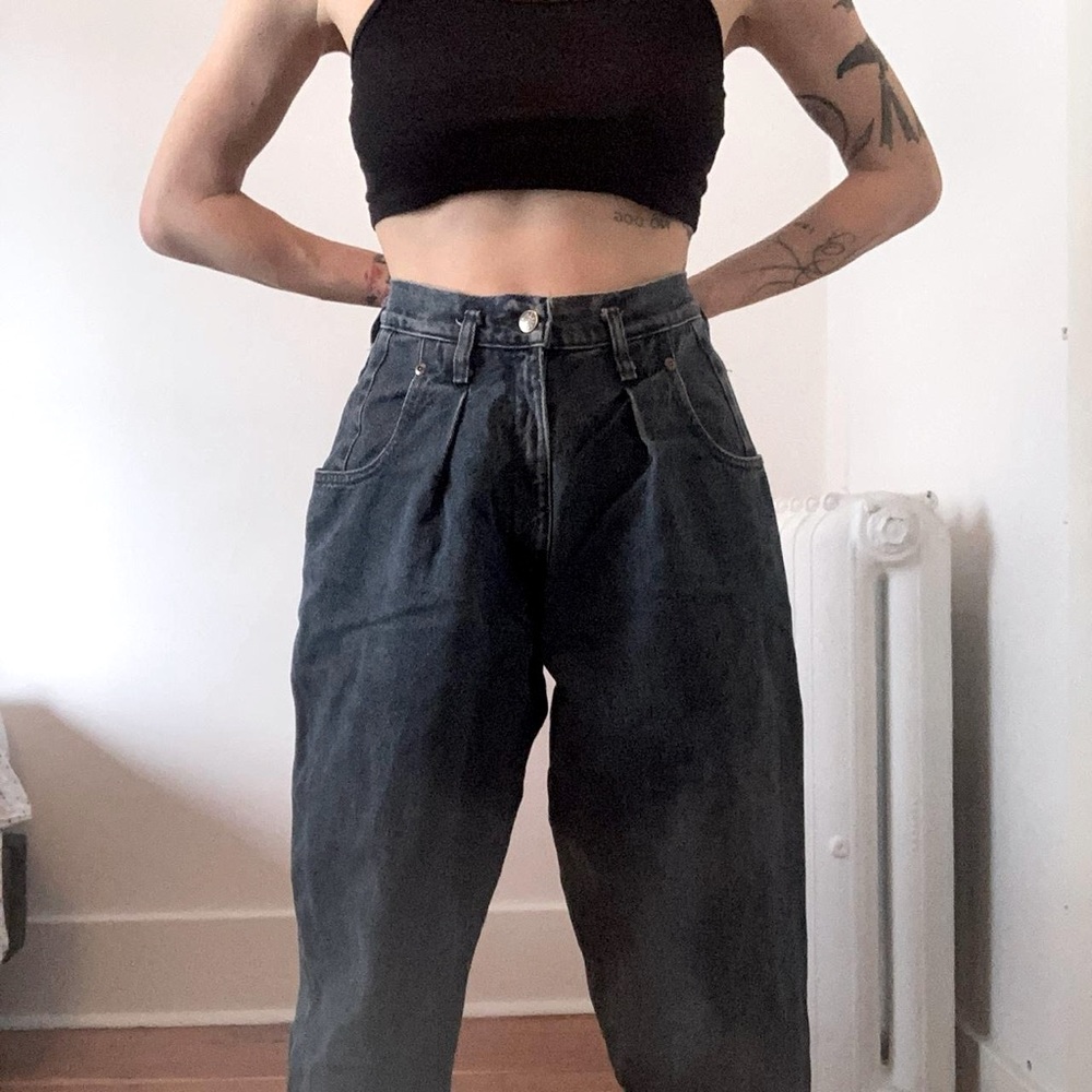 Vintage Pleated Highwaist Mom Jeans